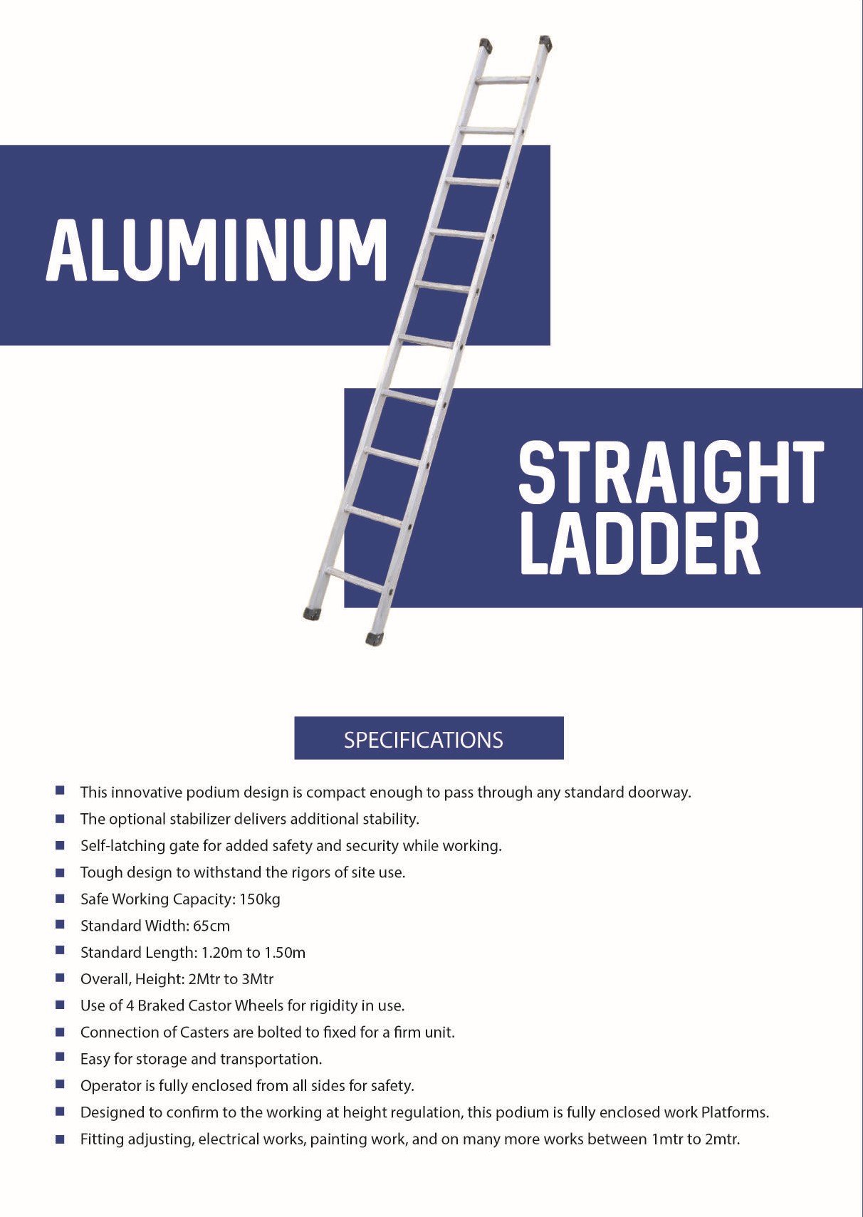 Aluminum Straight Ladder